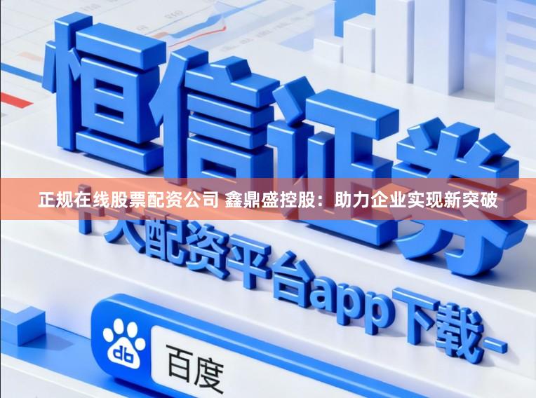 正规在线股票配资公司 鑫鼎盛控股：助力企业实现新突破